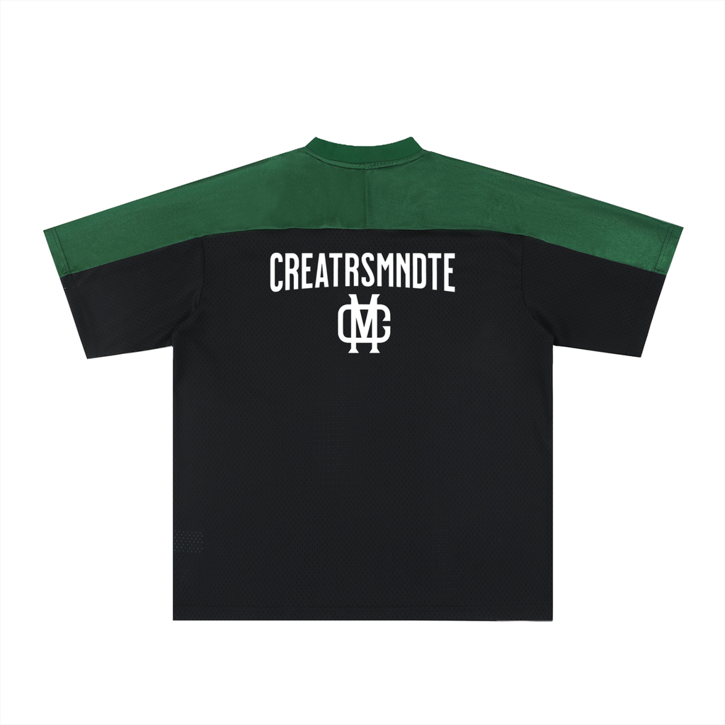 Oversized Mesh V-Neck Soccer Jersey